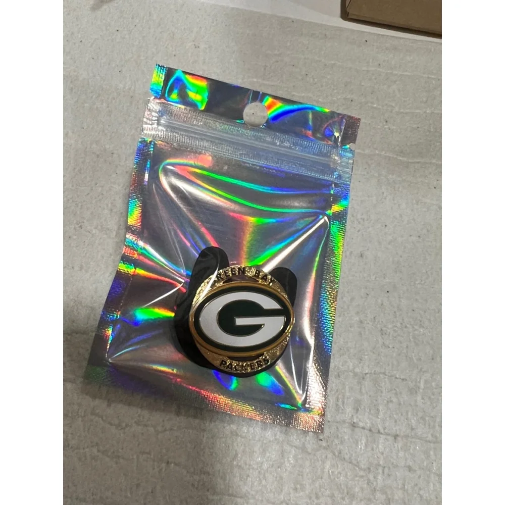 Vintage Green Bay Packers Vest Hat Lapel Pin Football NFL Shield Round Badge